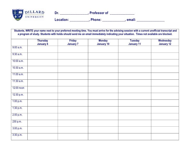 Medical Appointment Book Template