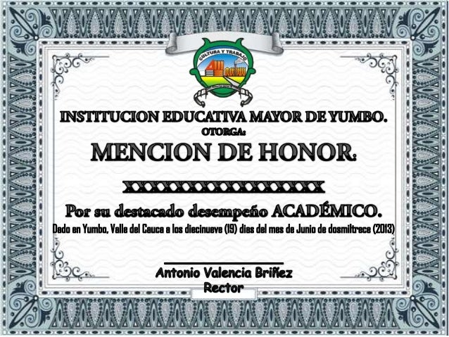 Diploma with Honors Diploma with Honors