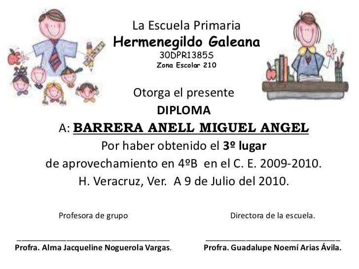 formatos de diplomas por aprovechamiento