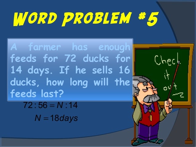 How To Solve A Proportion Word Problem