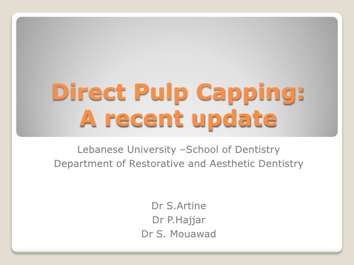 direct pulp capping direct pulp capping