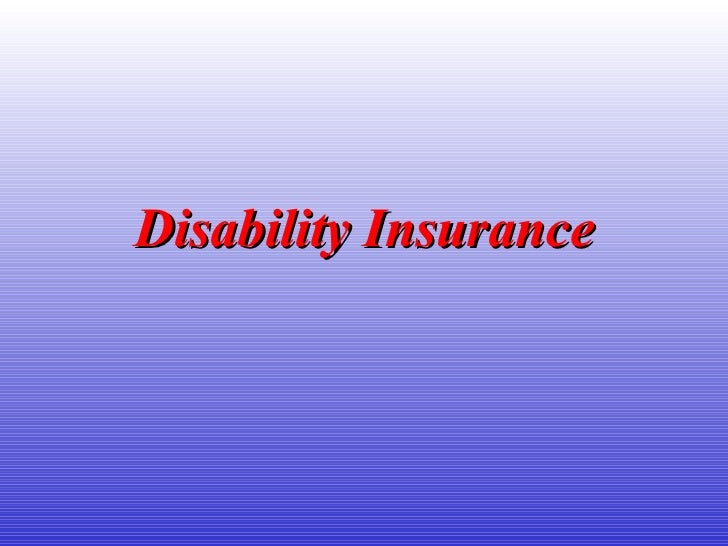 Disability Insurance