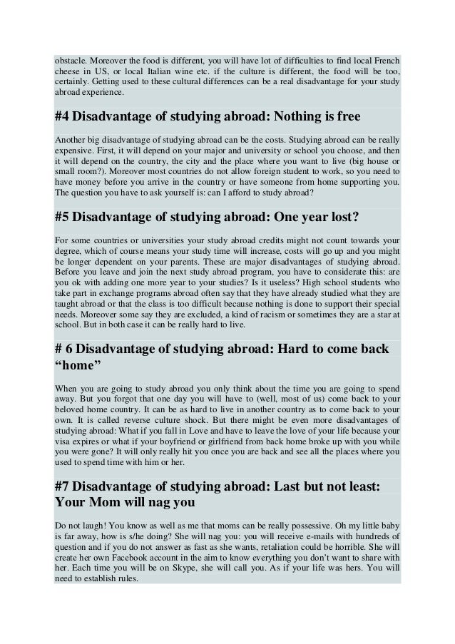 Why You Want To Study Abroad Essay