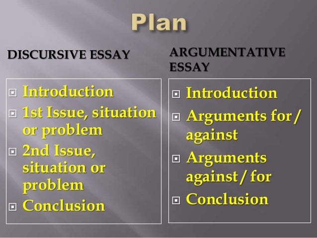 Argumentative and discursive essay writing