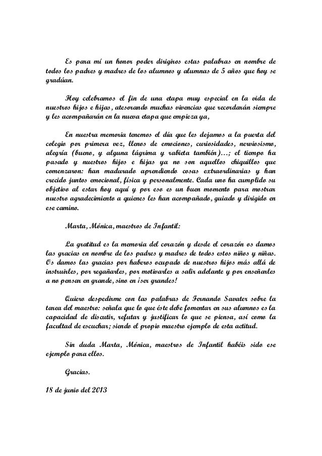 Discurso graduación infantil Discurso graduación infantil