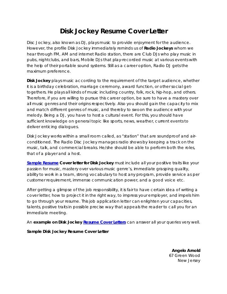 Radio broadcast cover letter examples