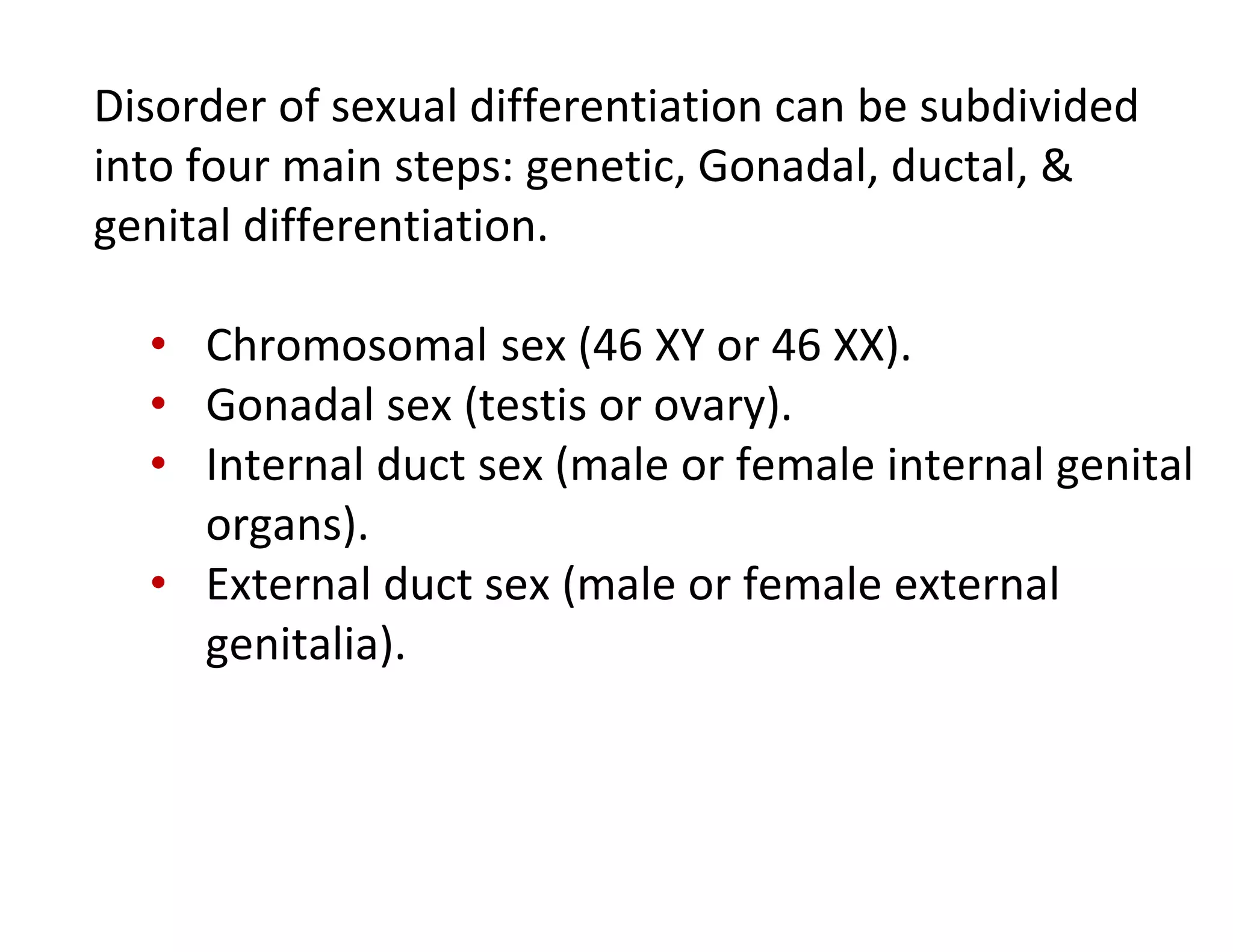 Disorder Of Sex Differentiation Presentation PDF