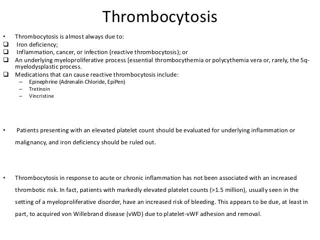 Hydroxyurea For Thrombocytosis