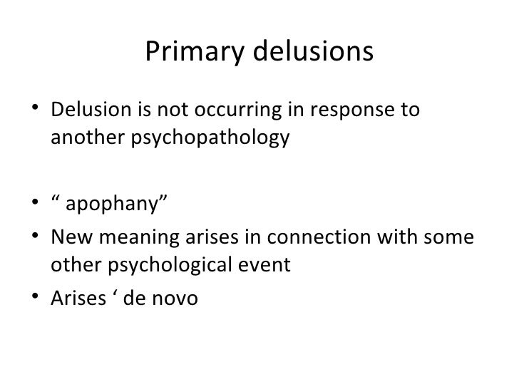 Disorders of thought