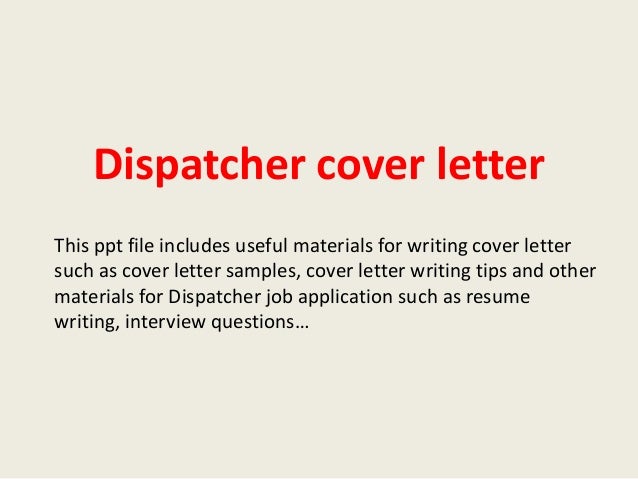 How to write an application letter 911 dispatcher