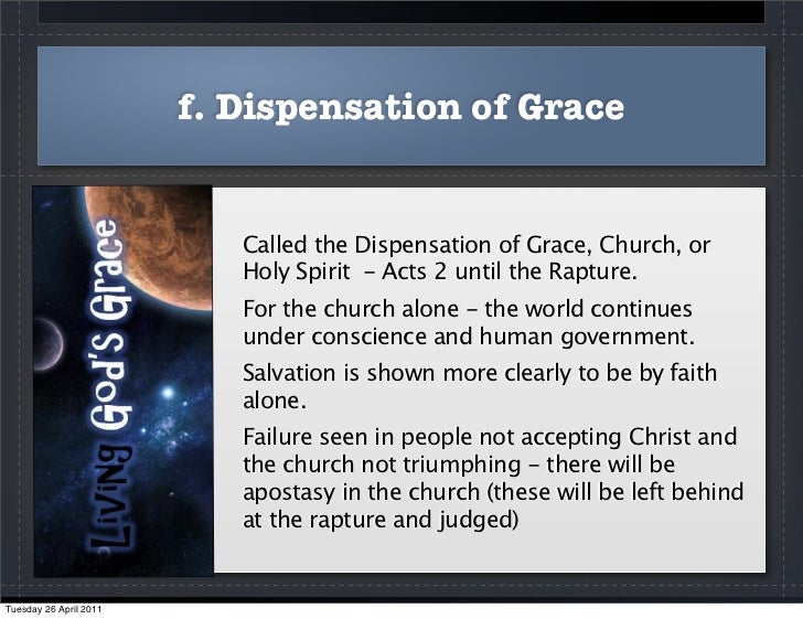 Defenders of Biblical Dispensational Premillennialism in the 21st Century -  When did the Disensation of Grace begin" Someone said, "I begin the  dispensation of grace at the point at which Jews and