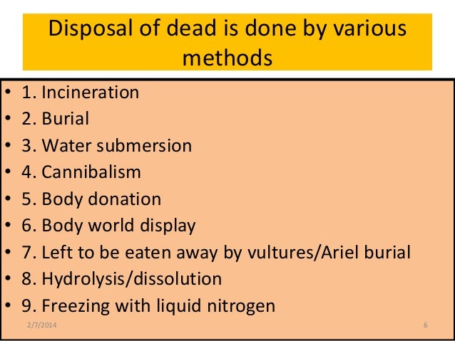 dispose of dead disposal of dead i dispose of dead disposal of dead i