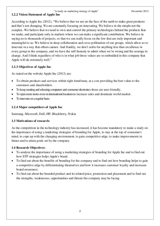 Apple marketing strategy dissertation
