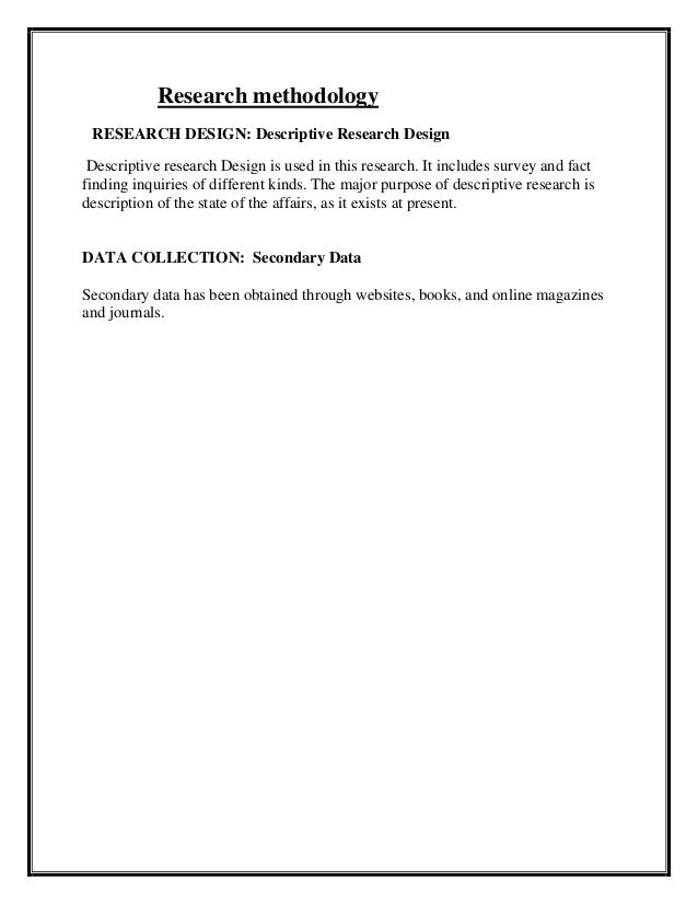 Dissertation Descriptive Study