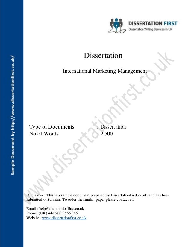 Dissertation ideas business and management