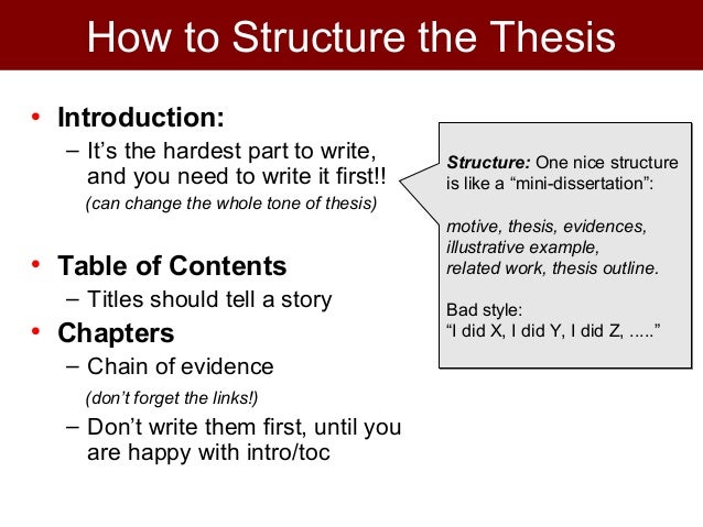 Masters dissertation methodology structure