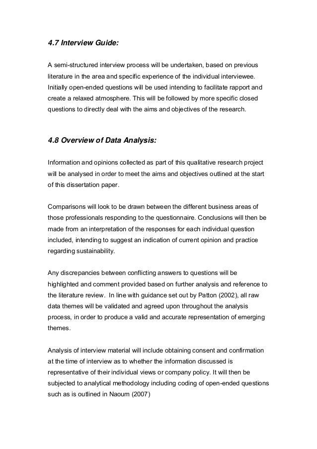 Analyse Interviews Dissertation