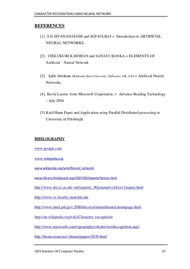 Phd thesis on character recognition