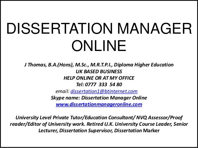 get dissertation online