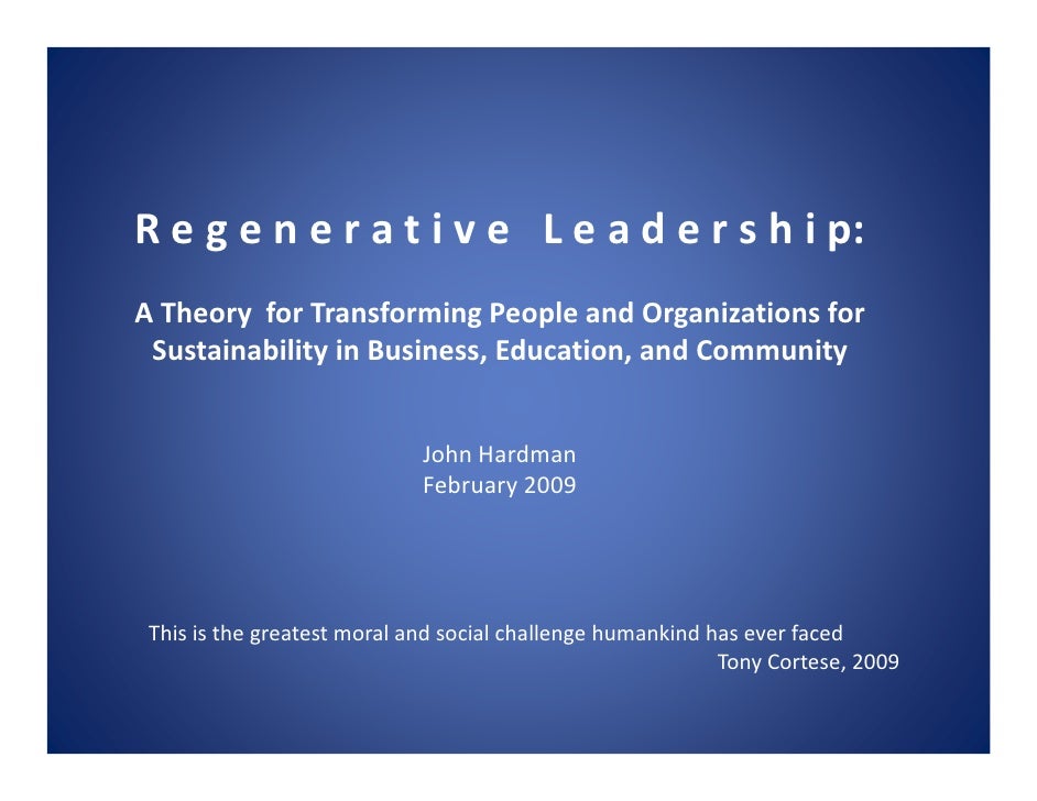 Regenerative Leadership