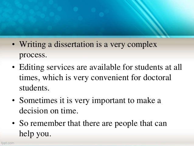 Dissertation Editing Services