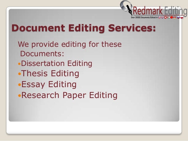 Dissertation Editing - Proof-Reading com
