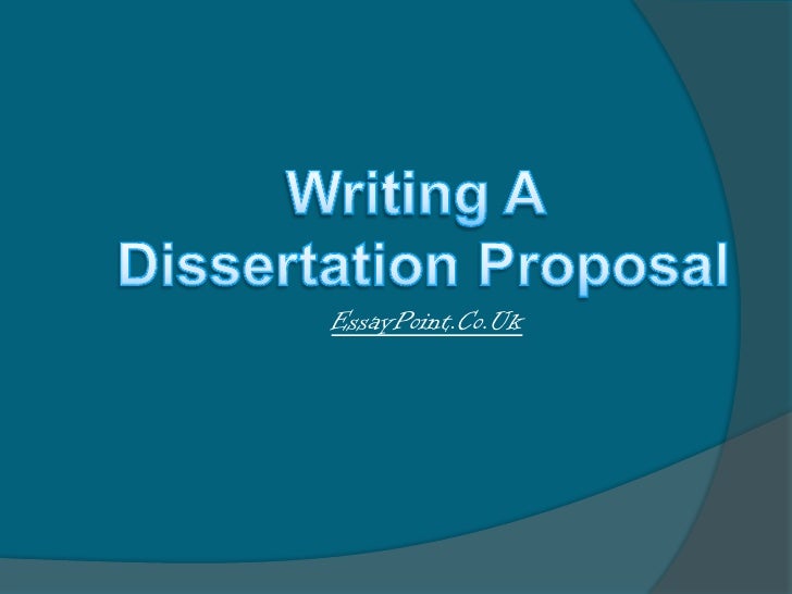 Examples of dissertation proposals in education