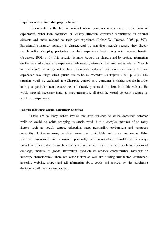 research paper on online shopping behavior research paper on online shopping behavior