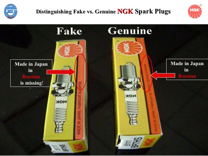 Distinguishing fake ngk spark plug