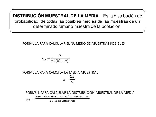Distribución muestral de la media
