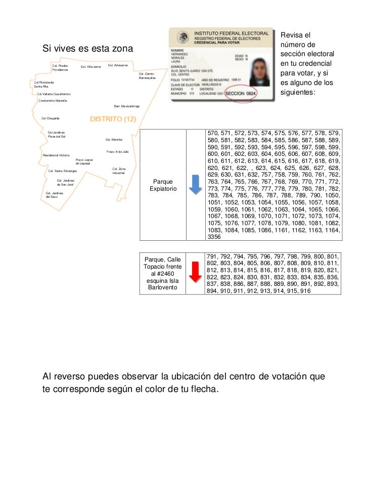 Distrito 12 Mapa seccional