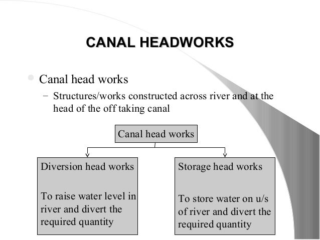 diversion headworks diversion headworks