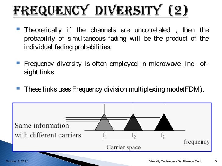 Diversity Techniques in mobile communications