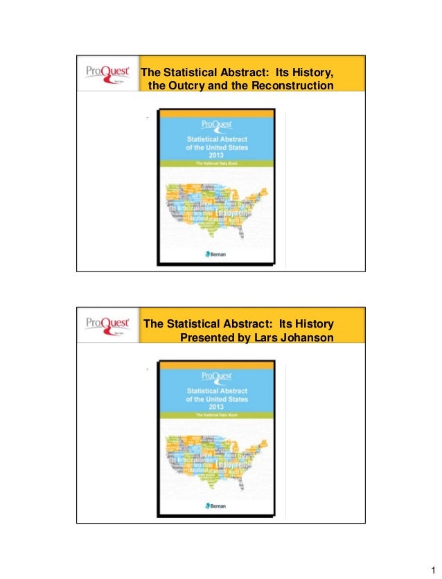 ProQuest Statistical Abstract of the United States 2014 ProQuest Statistical Abstract of the United States 2014