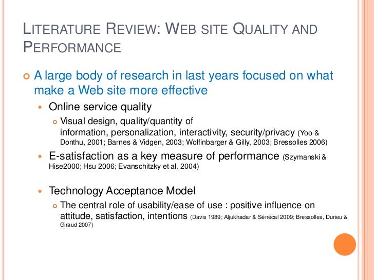 Service quality literature review