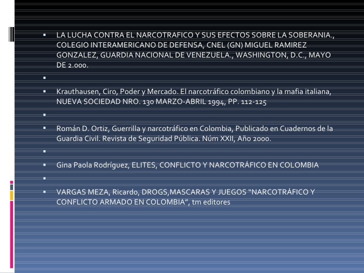 El narcotr fico y su impacto en las relaciones internacionales