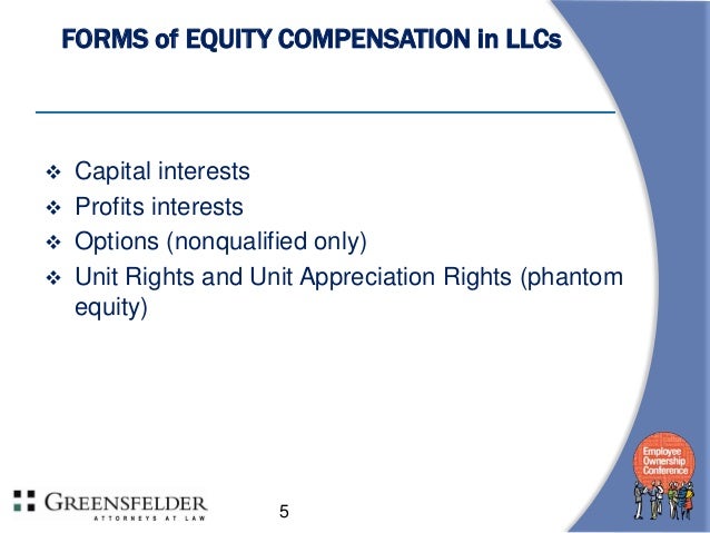 Profits interest stock options