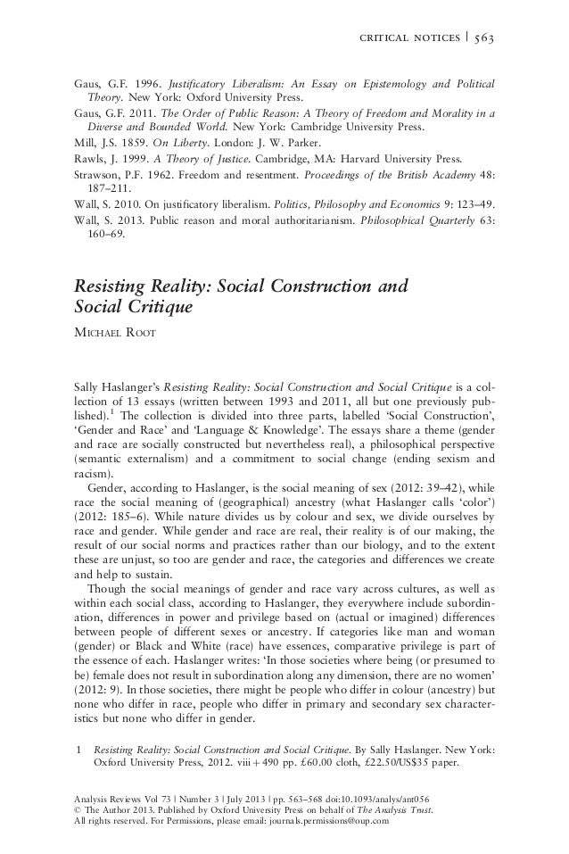 essays on reality