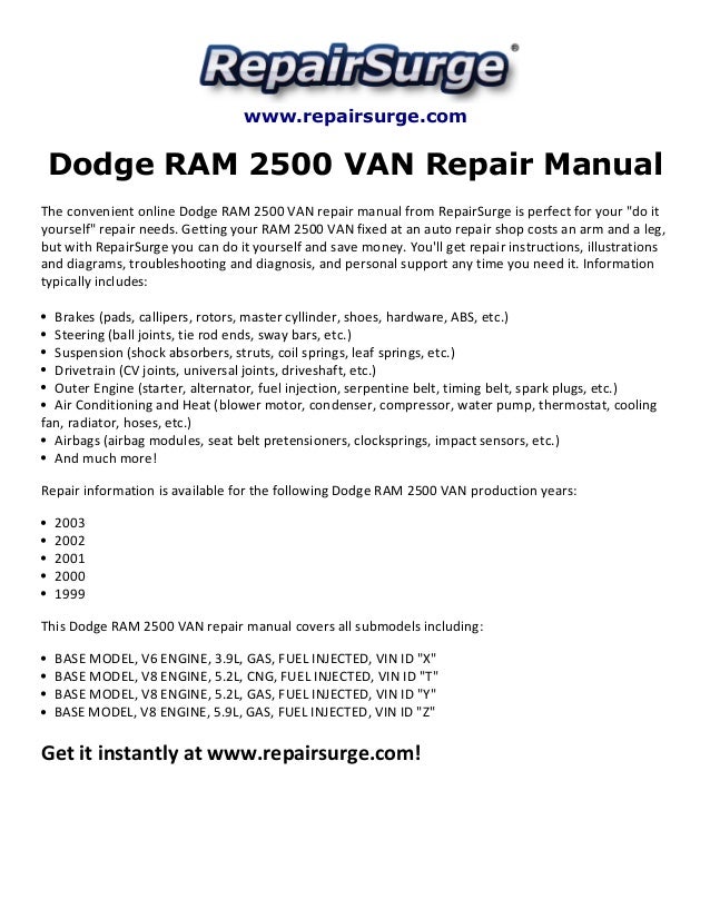 Dodge owners manuals free