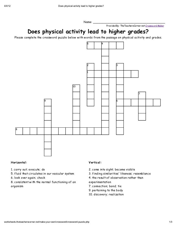 Printables Physical Education Worksheets pe worksheets imperialdesignstudio physical education puzzle worksheets