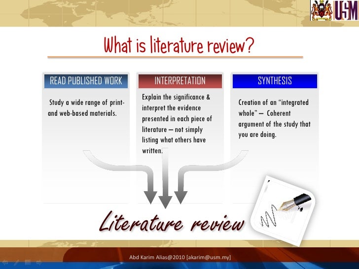 Literature review in masters dissertation