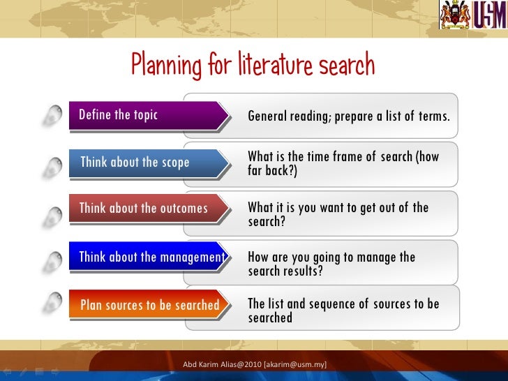 Sources for a literature review