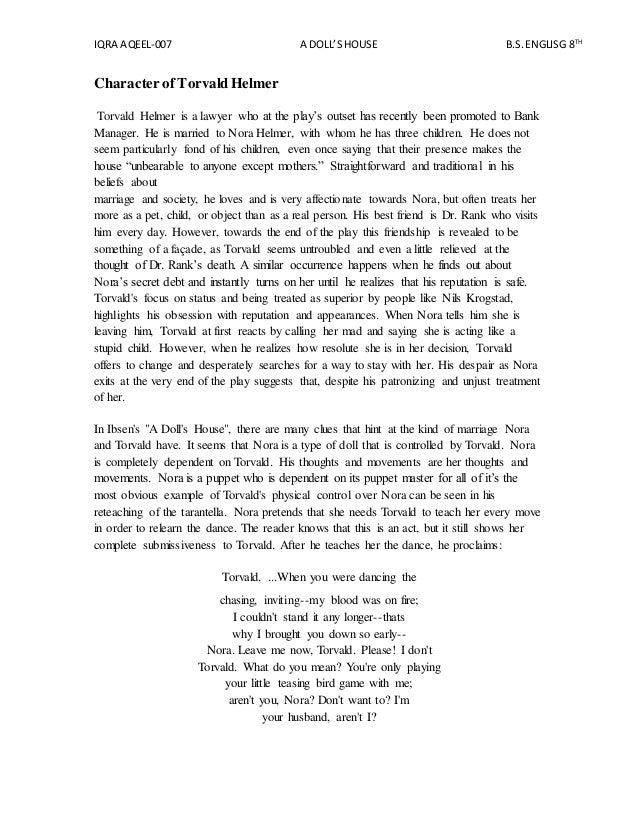 A doll's house text image