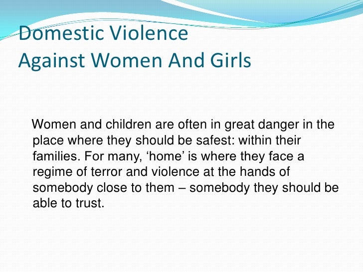 Essay on domestic violence against women