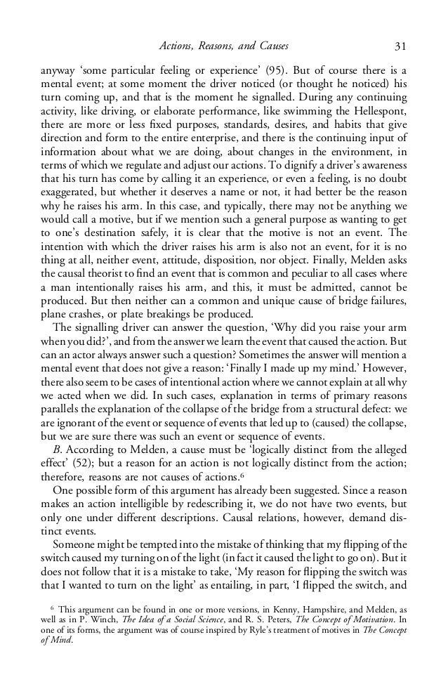 Donald Davidson actions reasons and causes Donald Davidson actions reasons and causes