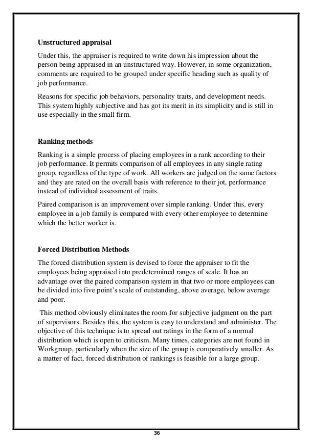 Phd thesis in performance appraisal