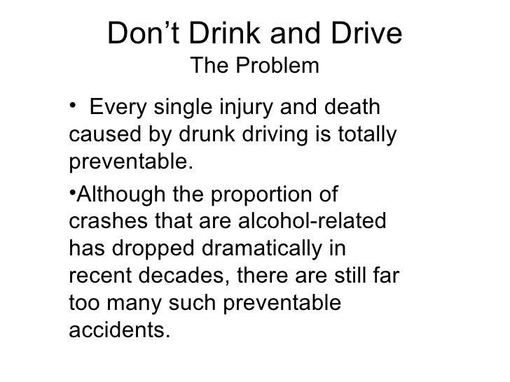 drinking and driving thesis statement