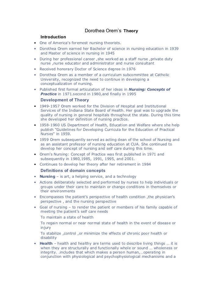 orems theory and family health nursing essay orems theory and family health nursing essay
