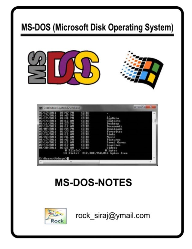 Dos notes,disk operating system hindi notes