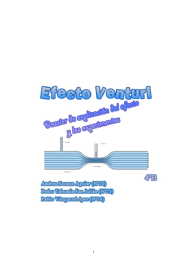 EFECTO VENTURI efecto venturi: